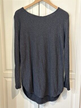 MICHAEL Michael Kors Women's Charcoal Gray Knit Tunic Top High Low Hem Size S